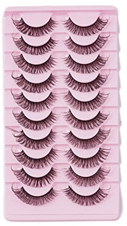 10 Pairs New Large False Eyelashes Handmade Fluffy Eyelashes Lashes European Eye P6J8 False Reusab And Thick