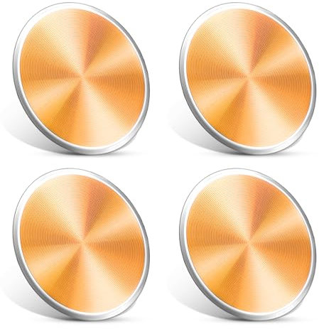Giantree Mount Metal Plates for Magnetic Car Mount, 4 Pack Replacement Round Patch of Magnetic Cell Phone Mount Universal Circular Metal Disc with Strong Adhesive Sticker for Mobile Phone(Gold)