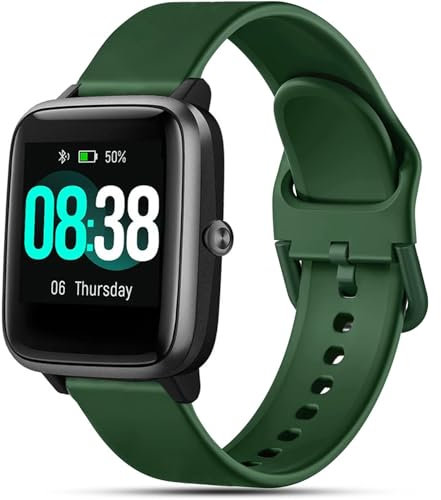 Issinlky Veryfitpro ID 205L Strap, 19 mm Silicone Strap for GRV FC1 IDW 15 ID205S ID205G ID215G ID216 YM205L Uwatch3 Ufit GT BV205L TE021 SW020 SW021 SW023 Smartwatch, S/M, Silicone