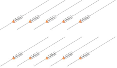 QUARKZMAN 10 Stück Metall Temperatur Sicherung RY80 80 °C 176 °F 10A 250V Abschalt Temperatursicherung für Motor Transformator Elektrische Industrielle Haushaltsgeräte