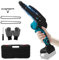 Motosierra con batería compatible con batería Makita de 18 V, mini motosierra eléctrica de 6 pulgadas con 2 cadenas y bloqueo de seguridad, motosierra manual para tijeras de podar, tijeras de podar,