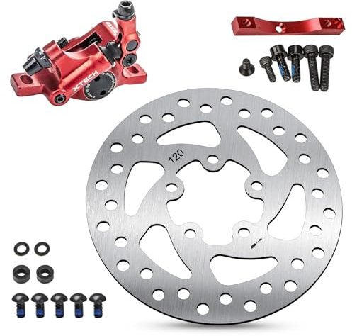 SYACHI Hydraulische Scheibenbremse Upgrade-Kit für Xiaomi Pro/Pro 2 Elektroroller, Umfassen 120 mm Bremsscheibe, Hydraulischer Bremssattel und Adapter