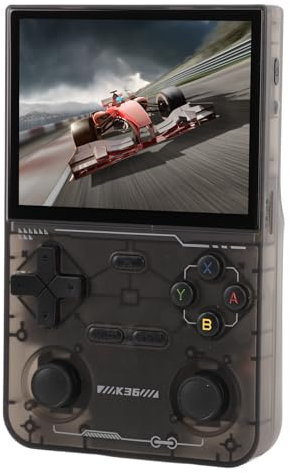 Retro Handheld Game Console, 3.5 Inch IPS Screen Portable Gaming Console, 10＋Mainstream Emulator, Built in 64G TF Card, Double 3D Joystick, 3500mAh, for Boys Girls Gift (Black)