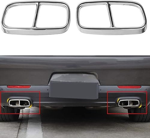 GuriDo Auto Auspuffblenden Für Dodge Challenger 2015-2020, Auspuff Endrohr Abdeckung Trim Auspuffrohr Endrohre Abdeckungen Auspuffblende Exterior Zubehör