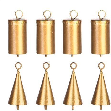 Glocken Rustikales Glockenspiel – Weihnachtsdekoration Glocken | Weihnachtsglocken zur Dekoration | Glocken-Weihnachtsbaum-Bastelarbeiten für Wände, Höfe und Wohnzimmer