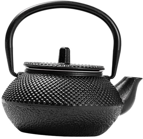 OFFSCH Mini Cast Iron Teapot Retro Decorative Mini Teapot for Household Use Ideal for Single Servings of Tea Cast Iron Design for Tea Lovers