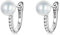 Kerraom Silber Creolen mit Perlen Ohrringe Kleine Creolen Perlenohrringe Sterling Silber 925 Süßwasserperlen Ohrstecker Zirkonia Damenohrringe Perlenohrschmuck Geschenke für Frauen Mädchen