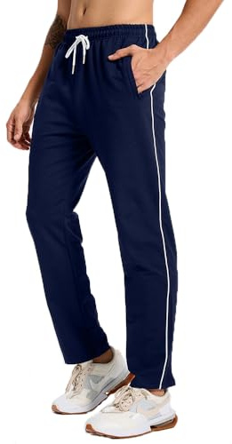 PARTICLE PLANET Jogginghose Herren Baumwolle mit 3 Reißverschlusstaschen | Sporthose Herren Lange ,Sweathose Atmungsaktiv Freizeithose ,Trainingshose mit Reißverschlusstaschen