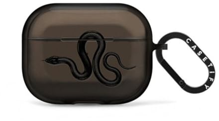 CASETiFY Impact Airpods Pro (1./2.) Hülle mit Ring – Black Kingsnake – Schwarz
