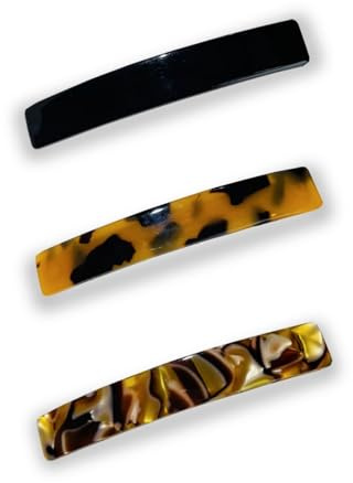 Zegnuem Haarspangen, Vintage Haarspange Automatische Klein Französische Bunte Haarschmuck 7,5cm, Volumenclip, Für Damen, Mädchen & Dünnes Haar, Kinder Und Erwachsene (3 Farben)