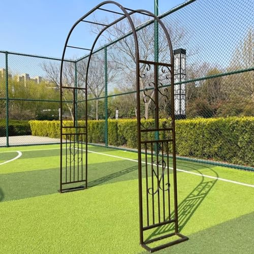 Rytgdxss Metall Gartenbogen 300 cm Mehr als nur eine Rankhilfe Stilvoller Sichtschutz,dekorativer Eingangsbogen,romantischer Hochzeitsbogen stabiles Spalier für alle Kletterrosen(L300xW40xH230cm)