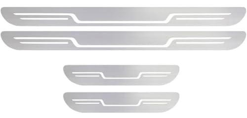 SYXJK 4Pcs Stainless Steel Door Sill Protectors for MG ZS EV 2019-2022 2023 2024, Anti-Scratch Door Step Entry Guards Kick Trim Car Styling Accessories,Silver