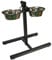 Stainless Steel Double Pet Dog Bowls Adjustable Height Stand Feeding Station - Bowl -17 cm, Stand Height - 28 cm