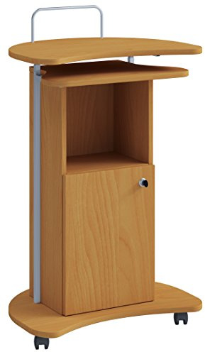 VCM Stehpult 56x41x93-111 cm 1 Tür 2 Fächer Holzwerkstoff Büro Schule | Stehpult für Präsentationen - Büro oder Konferenzraum - Berufstätige - mit stabiler Konstruktion - für Notizen und Unterlagen