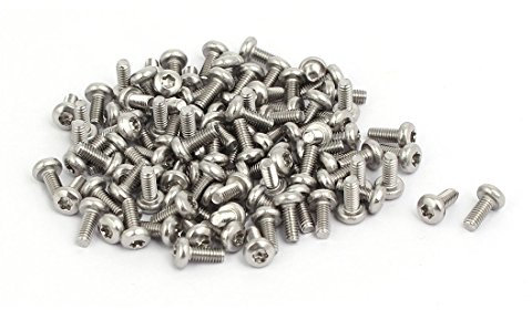 sourcing map M2,5x6mm Vis acier inox 304 vis tête Torx fixation vis 100PCS