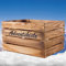 Kontorei® flambierte/braune Obstkiste mit Aufschrift Adventskiste 50cm x 40cm x 30cm 1er Set Weihnachten Kiste