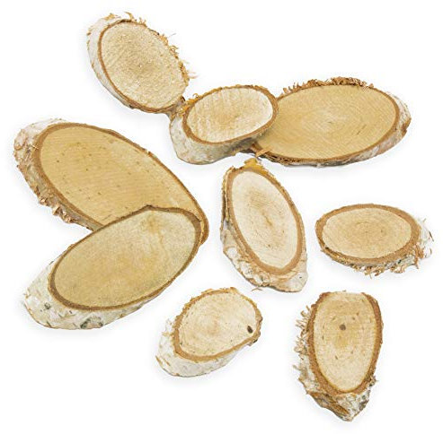 itenga Deko Holzscheiben zum Basteln Birke 200g Streudeko Mix klein mittel groß