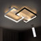 CBJKTX Deckenleuchte LED Deckenlampe dimmbar Moderne Wohnzimmerlampe Schwarze und Weiße 35W aus Aluminium für Schlafzimmer Küche Wohnzimmer Arbeitszimmer Flur Balkon mit Fernbedienung farbwechsel