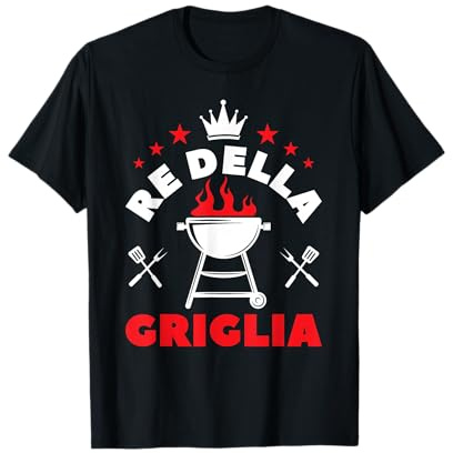 Barbecue Regali Griglia & BBQ Re della Grigliata Maglietta