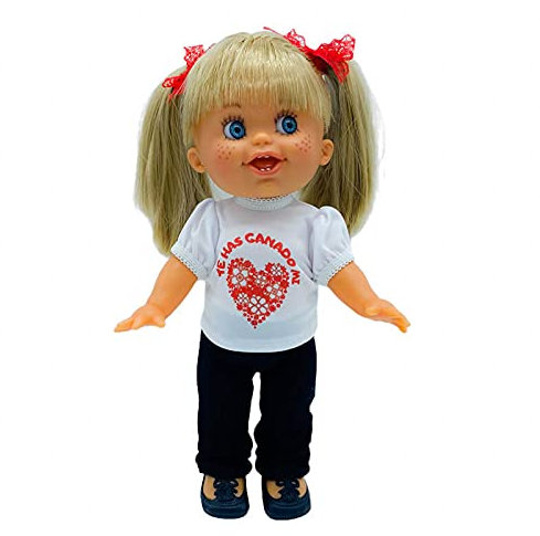 Puppe Lara Vinyl 33 cm Edition 2021 Original und Modell Geschenk personalisiert mit Foto, Name, Hobby