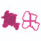LissieLou Happy Birthday Style 1 Cookie Cutter and Stamp Happy Birthday Icing Stamp Fondant Embosser - Light Pink