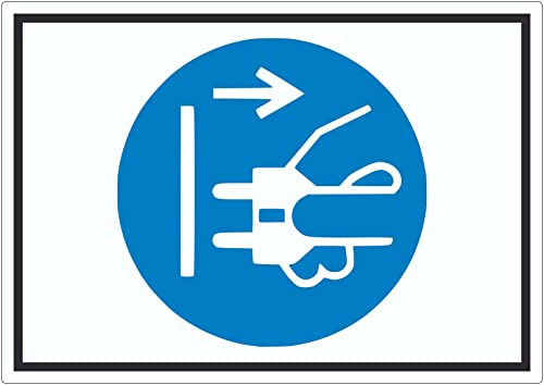 Netzstecker ziehen Symbol Aufkleber A7 (74x105mm)