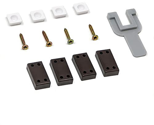 schattenfreu.de Zubehör zum Anschrauben in der Glasleiste für Plissees (Braun)