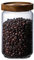 La Llareta Glass Food Storage Canister, Airtight Sealed Container Canister, Clear Glass Storage Jar, with Wooden Cover, Good Sealing Effect, for Spices, Sugar, Coffee, Biscuits, Candies (750ml/26oz)