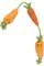 Smart Garden ZOON Plush Fun Tugga Carrots tug of war Dog Toy on rope