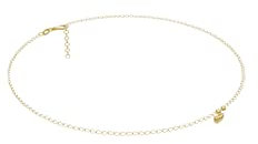 Italienisches Fußkettchen mit feiner 18K Vergoldung - Länge verstellbar von 22-25cm - Wasserfeste Fußkette mit stilvollem Samtbeutel für Damen, Frauen und Mädchen