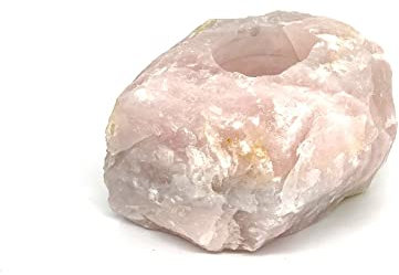 Sacred Essence Rose Quartz Tealight Candle Holder 12cm - Love & Emotional Healing