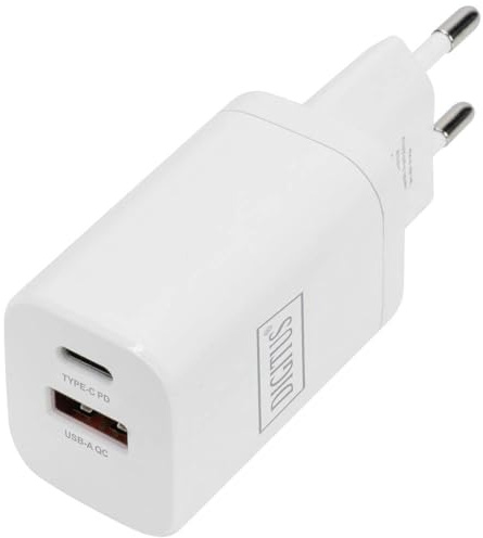 Digitus DA-10062 USB Ladegerät 30 W 1x USB-A, 1x USB-C® Weiß Steckdose, Innenbereich