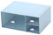 OSteed Desktop Stackable Storage 3 Drawers, Blue Plastic Stationery Drawer Organiser, Makeup Desk Organiser Storage Box, Small Drawers Storage Unit, 1 Deep Layer