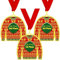 Kathfly 3 Stück hässliche Weihnachtspullover-Medaille Award Xmas 1., 2. und 3. Platz Medaillen mit rotem Nackenband für hässlichste Pullover-Wettbewerbe, Feiertagsparty, Weihnachtsbaumschmuck