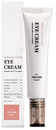 [VILLAGE 11 FACTORY] MIRACLE YOUTH EYE CREAM (25ml) Korean Skincare - Vegan - Mit Retinol 0,1% für Einsteiger - Squalan - Für eine pralle und strahlende Augenpartie