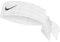 Nike Unisex – Erwachsene M Dri-Fit Head Tie Terry Kopftuch, White/Black, one Size