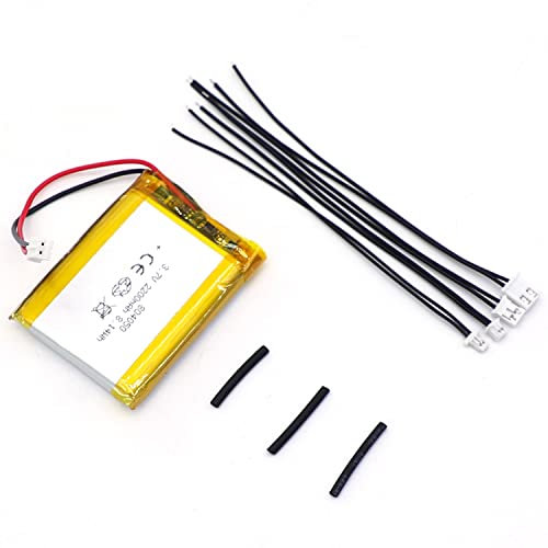 SHAWOROCE 2200mAh 3,7V 804050 Akku Batterien für GPS Bluetooth Kopfhörer Headset Intercom MP3 MP4 Mini DV Kleine Kamera Videospiele Wiederaufladbare Lipo Batterie mit JST Stecker
