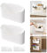 SXCCNW Küchenschranktür Aufbewahrungsbox, 2 Stück Selbstklebendes Wandmontierte Aufbewahrungsbox Ohne Bohren Aufbewahrungsbox Selbstklebendes Wandmontierte für küche küchenschrank Bad Weiß