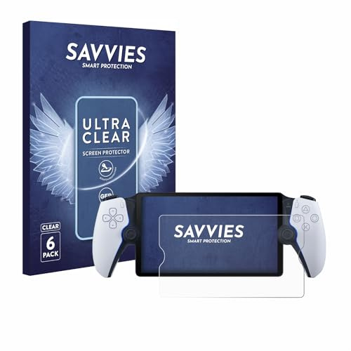 Savvies Schutzfolie für Sony Playstation Portal | 6 Stück Transparenter Displayschutz Made in Germany Ultra-Klar Displayschutz-Folie