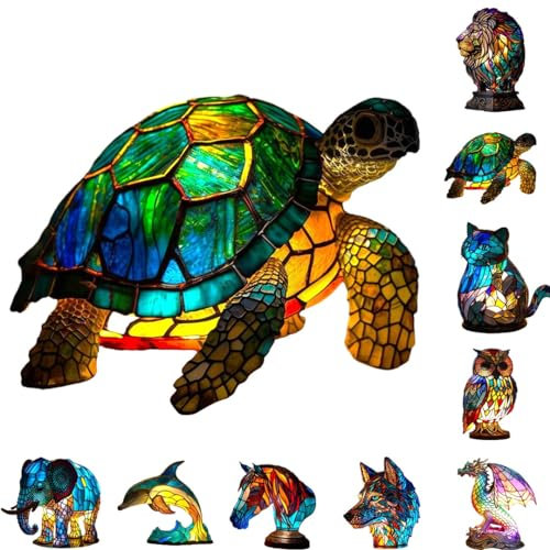 Tier Kleine Tischlampe, Vintage Harz Lampen Nachttischlampe 5.9'' TiertischlLampe LED Dekorative Kreative Nachttisch Schreibtisch Nachtlicht Vintage Tier-Tischlampen für Wohnzimmer ( Size : A )