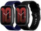 AiMok 20MM Armband Kompatibel mit Amazfit Active/Amazfit GTR Mini/Amazfit GTS 4/4 Mini/GTS 3/Bip 3, Silikon Sport Armbänder Damen/Herren Weiches Ersatzarmband für Amazfit GTS 2 Mini (Schwarz+Blau)