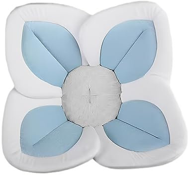 BEALIFE Comodo Cuscino per Bagnetto Liquidity Pamper Little One Panno per Bagnetto Fiore Sedile per Bagnetto Sedile in Rete Tappetino Vasca da Bagno, Lato Bianco, 80 cm