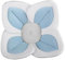 BEALIFE Comodo Cuscino per Bagnetto Liquidity Pamper Little One Panno per Bagnetto Fiore Sedile per Bagnetto Sedile in Rete Tappetino Vasca da Bagno, Lato Bianco, 80 cm