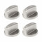 4 Piezas Perillas de Control 6mm de Gas, Perillas Cocina Gas Mandos Cocina Gas Botones Universal de Interruptor Gas Estufa Control Perillas de Metal Giratorio para Horno Estufa de Gas (Plata)