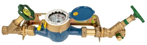 Hauswasserzähler Baulänge 190 mm, inkl Einbaugarnitur 3/4 Zoll, starre Ausführung, verzinkt