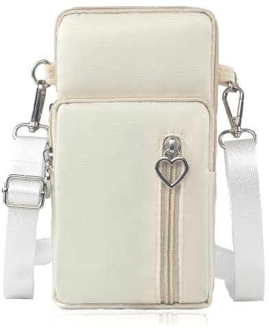 Damen-Umhängetasche – Crossbody Bag für Damen mit Handy-Portemonnaie, Nylon Kleine Handy Geldbörsen, Arm Tasche,Mini Handy Schultertasche ür Handy unter 6.7 Zoll