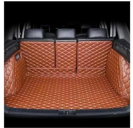 POMPOMPUR Für 3er E46 E90 F30 F34 G20 Vollflächige Maßgeschneiderte Kofferraummatten Autoteppiche Innenausstattung Zubehör(Braun)