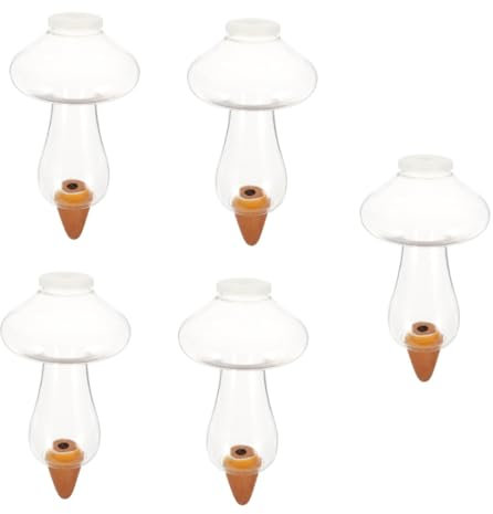 ANDRESLAD 5 Piezas Dispositivo De Riego Automático Picos De Riego para Globos De Riego Claros Plantar Bulbos De Autorriego Jardinera Esfera Riego por Goteo Automático Bebedero El Plastico
