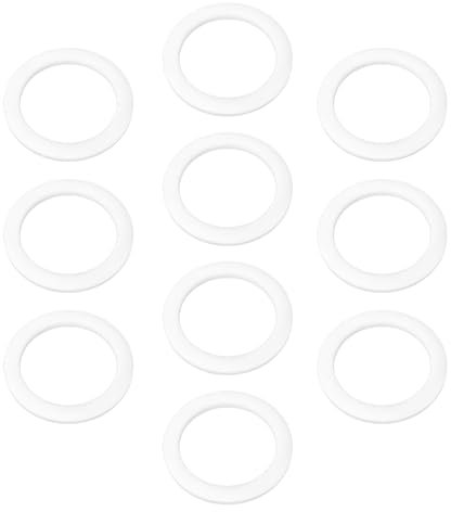 VGOL 10 Pièces Rondelles Plates en PTFE AN-8 (8AN) Rondelle en PTFE 19,5mm ID 25,4mm OD 1,5mm d'épaisseur Joints de Bride d'étanchéité Ronds pour Machines Automobiles Électronique Électrique
