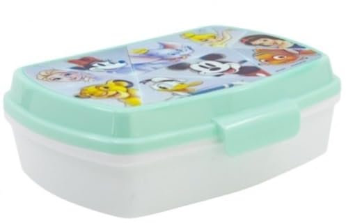 ALMACENESADAN; 5463; Schulanfang und Geschenk; bestehend aus rechteckiger Sandwich-Toaster, mehrfarbig, wiederverwendbares Produkt, BPA-frei (Disney 100)